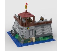 Modular Castle Section: Corner with Watchtower & Stable