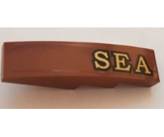 Slope, Curved 4 x 1 with 'SEA' Pattern (Sticker) - Set 70810