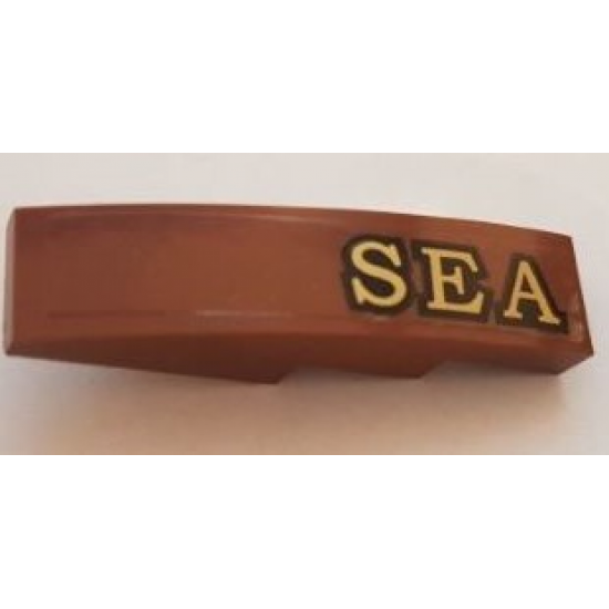 Slope, Curved 4 x 1 with 'SEA' Pattern (Sticker) - Set 70810