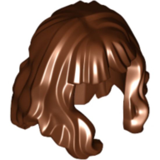 Minifigure, Hair Mid-Length and Wavy with Bangs