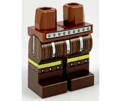 Hips and Dark Brown Legs with Silver Belt, Cingulum, Yellow Knees, Dark Brown Boots Pattern