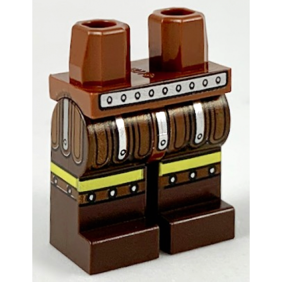 Hips and Dark Brown Legs with Silver Belt, Cingulum, Yellow Knees, Dark Brown Boots Pattern