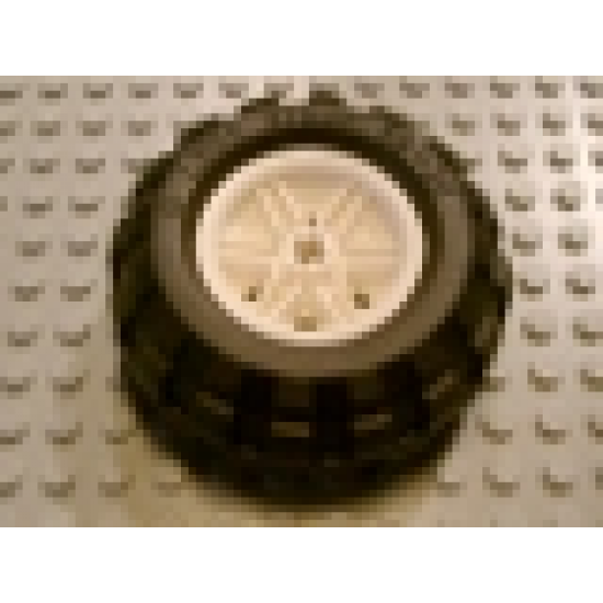 Wheel & Tire Assembly 30.4mm D. x 20mm with No Pin Holes and Reinforced Rim with Black Tire 56 x 26 Balloon (56145 / 55976)