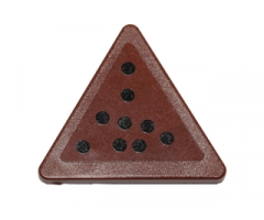 Road Sign 2 x 2 Triangle with Clip with 9 Black Dots Pattern (Sticker) - Set 75092