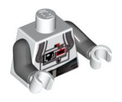 Torso SW AT-AT Driver Dark Bluish Gray Pattern / Dark Bluish Gray Arms / White Hands
