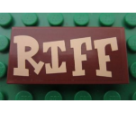Tile 2 x 4 with 'RIFF' Pattern (Sticker) - Set 7594