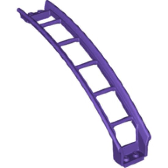 Train, Track Roller Coaster Ramp Large Upper Part, 6 Bricks Elevation