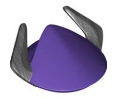 Large Figure Part Head Top with Silver Horns Pattern (Zurg)