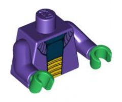 Torso SW Sweater over Dark Blue Shirt and Large Yellow Belt Pattern / Dark Purple Arms / Green Hands