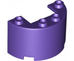 Cylinder Half 2 x 4 x 2 with 1 x 2 Cutout