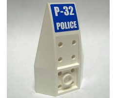 Wedge 6 x 4 Inverted Curved with 'P-32 POLICE' Pattern (Sticker) - Set 7741