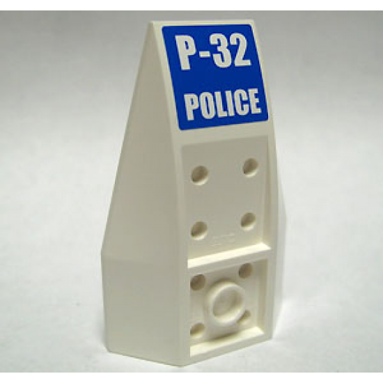 Wedge 6 x 4 Inverted Curved with 'P-32 POLICE' Pattern (Sticker) - Set 7741