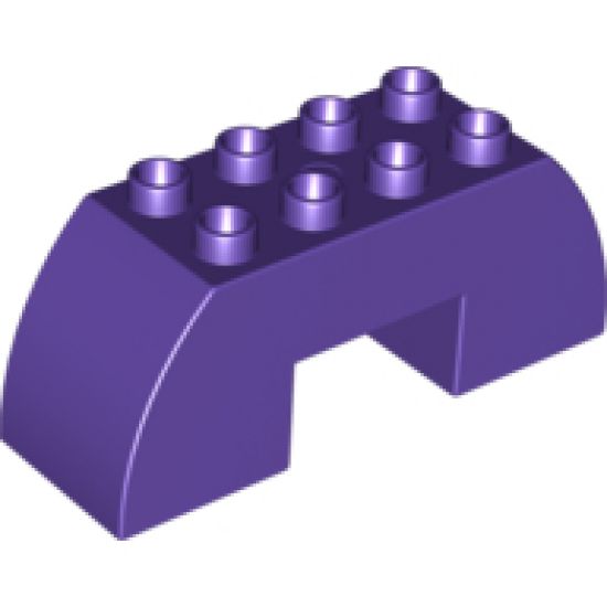 Duplo, Brick 2 x 6 x 2 Curved with 2 x 2 Cutout on Bottom