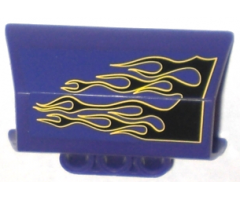 Technic, Panel Engine Block Half / Side Intake with Black Flames Pattern Model Right Side (Stickers) - Set 5982