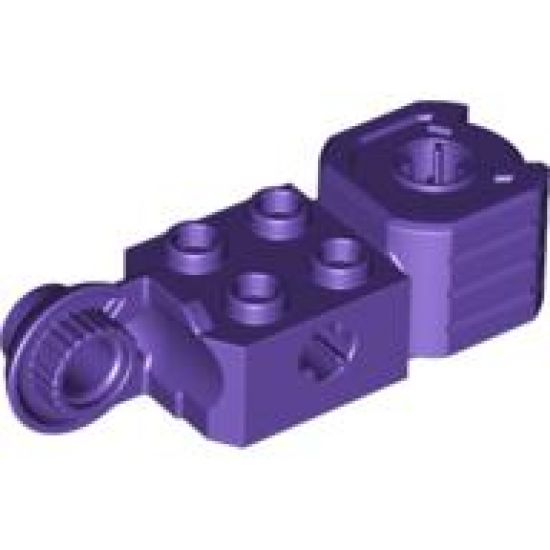 Technic, Brick Modified 2 x 2 with Axle Hole, Rotation Joint Ball Half (Vertical Side), Vertical Axle Hole End (Fist)