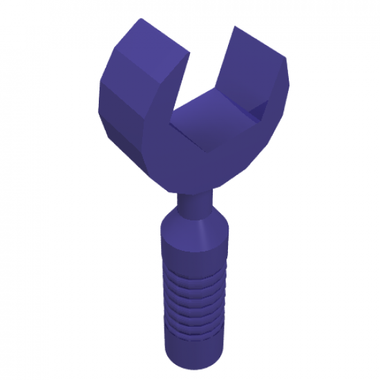 Minifigure, Utensil Tool Open End Wrench - 6-Rib Handle