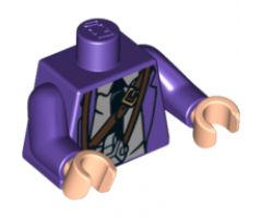 Torso Harry Potter Bus Driver Jacket and Black Tie Pattern / Dark Purple Arms / Light Nougat Hands