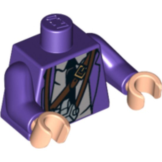 Torso Harry Potter Bus Driver Jacket and Black Tie Pattern / Dark Purple Arms / Light Nougat Hands