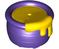 Duplo Utensil Honey Pot with Base with Yellow Honey Pattern