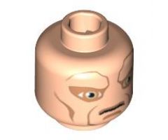 Minifigure, Head Alien with SW Saesee Tiin, Large Eyes and Cheek Lines Pattern - Hollow Stud