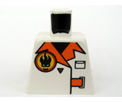 Torso Agents Villain Jacket with Orange Lapels and Buckle Pattern