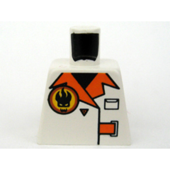 Torso Agents Villain Jacket with Orange Lapels and Buckle Pattern