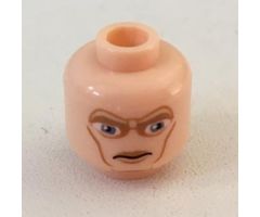 Minifigure, Head Male Large Blue Eyes and Cheek Lines Pattern (SW Clone Wars Mandalorian) - Hollow Stud