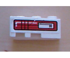 Wedge 3 x 2 Right with Red and Black Taillight Pattern (Sticker) - Set 8286