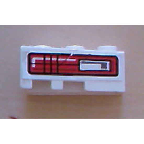 Wedge 3 x 2 Right with Red and Black Taillight Pattern (Sticker) - Set 8286