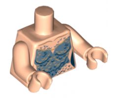 Torso PotC Mermaid Sand Blue Scales Pattern / Light Nougat Arms / Light Nougat Hands