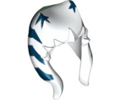 Minifigure, Headgear Headdress SW Togruta Montrals, Blue and Sand Green Ahsoka Pattern