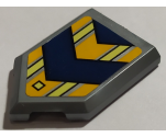 Tile, Modified 2 x 3 Pentagonal with Dark Blue Arrows Pattern (Sticker) - Set 70322