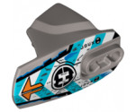 Hero Factory Armor with Ball Joint Socket - Size 5 with Orange Arrows, Blue and White Chevrons, and Hero Factory Logo Pattern