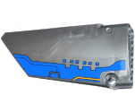 Technic, Panel Fairing #17 Large Smooth, Side A with Blue Milano Spaceship Pattern (Sticker) - Set 76021