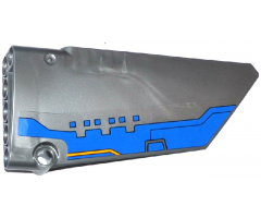 Technic, Panel Fairing #18 Large Smooth, Side B with Blue Milano Spaceship Pattern (Sticker) - Set 76021