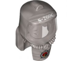 Minifigure, Headgear Hood Hazard Suit with Trans-Black Face Shield and 'S-260C' Pattern