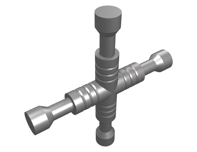Minifigure, Utensil Tool 4-Way Lug Wrench