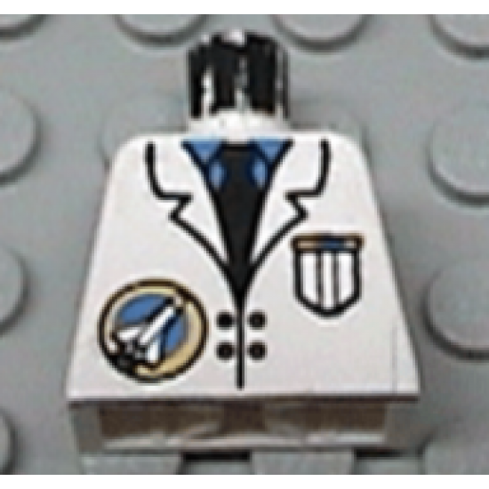 Torso Space Port Logo Lab Coat, Tie and Pocket Pattern