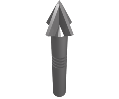 Minifigure, Weapon Harpoon, 4 Grooves in Shaft