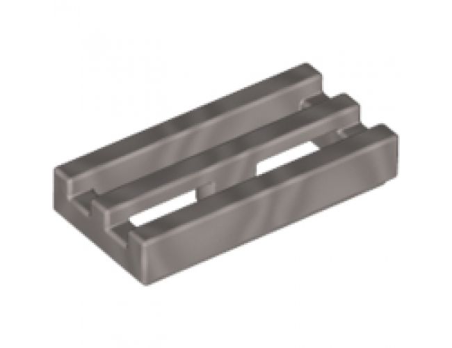 Tile, Modified 1 x 2 Grille with Bottom Groove / Lip