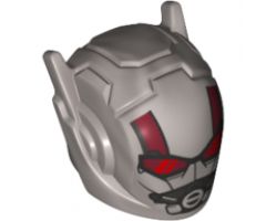 Minifigure, Headgear Helmet with Ear Antennae with Dark Red Goggles, Stripes and Breathing Mask Pattern