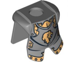 Minifigure, Body Wear Armor Breastplate with Leg Protection, Kingdoms Lion Head Pattern
