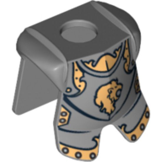 Minifigure, Body Wear Armor Breastplate with Leg Protection, Kingdoms Lion Head Pattern