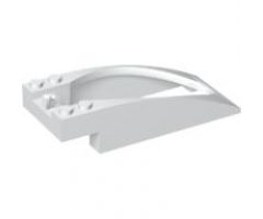 Windscreen 10 x 4 x 2 Curved with Bubble Cutout and Single Hinge Finger