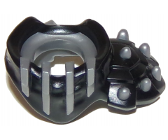 Minifigure, Body Wear Armor Breastplate with Shoulder Pad Left Spiked, Face Bars and Back Scabbard with Black Coating Pattern