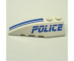 Wedge 6 x 2 Left with Police Blue Line Pattern