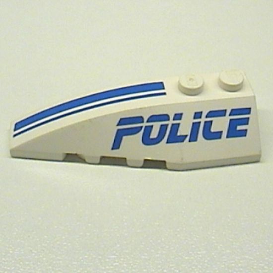 Wedge 6 x 2 Left with Police Blue Line Pattern
