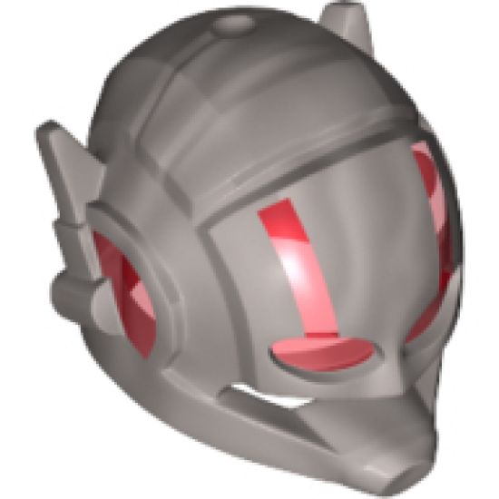 Minifigure, Headgear Helmet Space with Headphones and Internal Trans-Red Visor