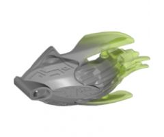 Bionicle Creature Head/Mask with Marbled Trans-Bright Green Pattern