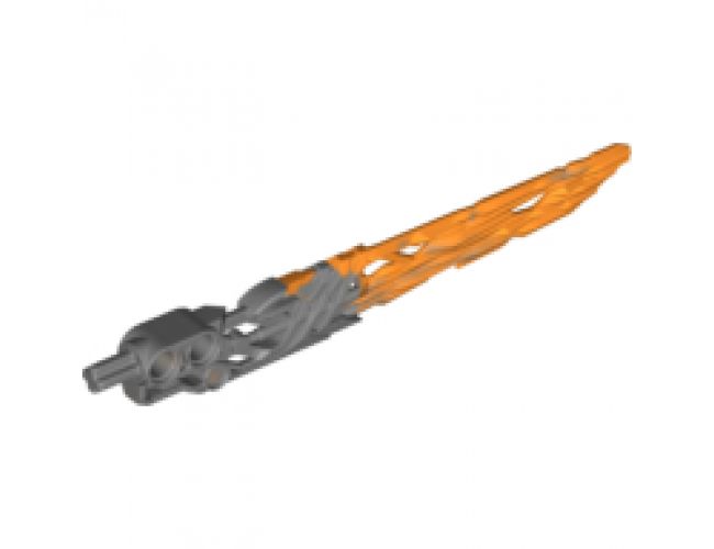 Bionicle Weapon Protector Sword with Marbled Orange Blade Pattern